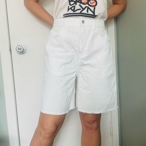 ASYOU 90’s dad white shorts